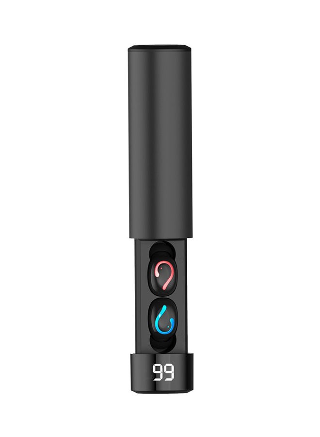 5.0 Wireless Bluetooth Headphones HBQ Handsfree Sports Earbuds Power Bank For Phone Black