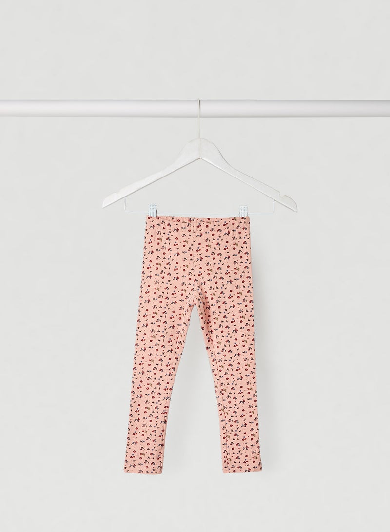 NAME IT - Floral Print Skinny Leggings Mellow Rose - Image 1