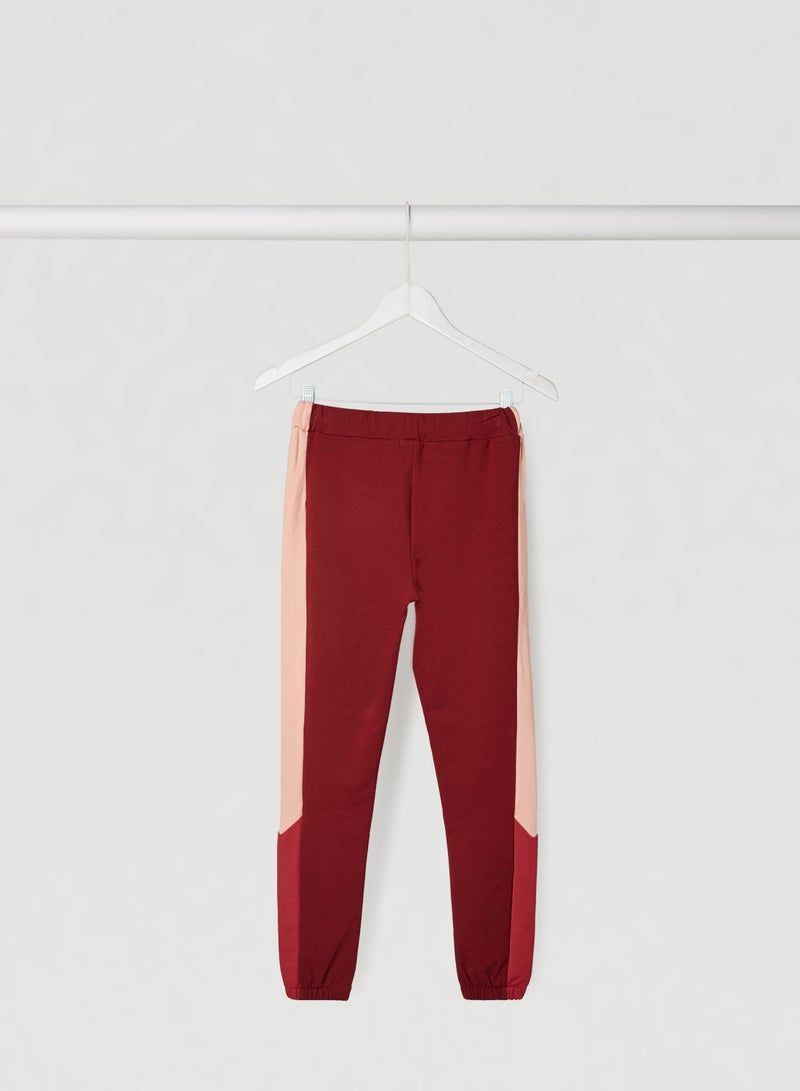 NAME IT - Adjustable Waistband Slim Fit Sweatpants Cabernet - Image 1