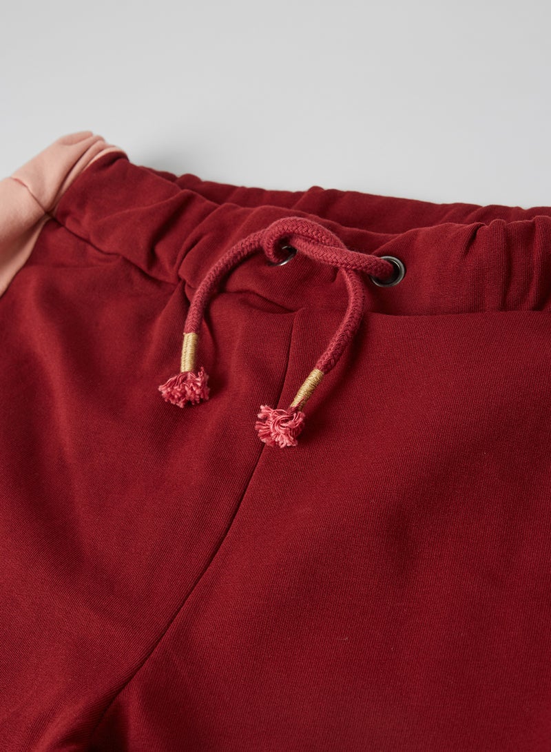NAME IT - Adjustable Waistband Slim Fit Sweatpants Cabernet - Image 1