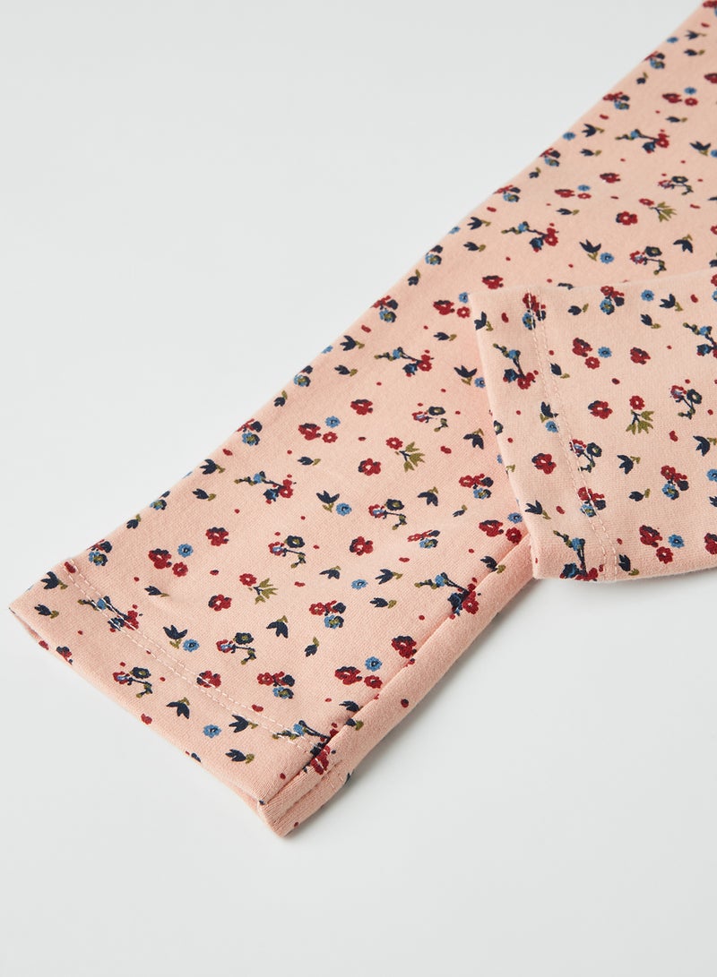NAME IT - Floral Print Skinny Leggings Mellow Rose - Image 1
