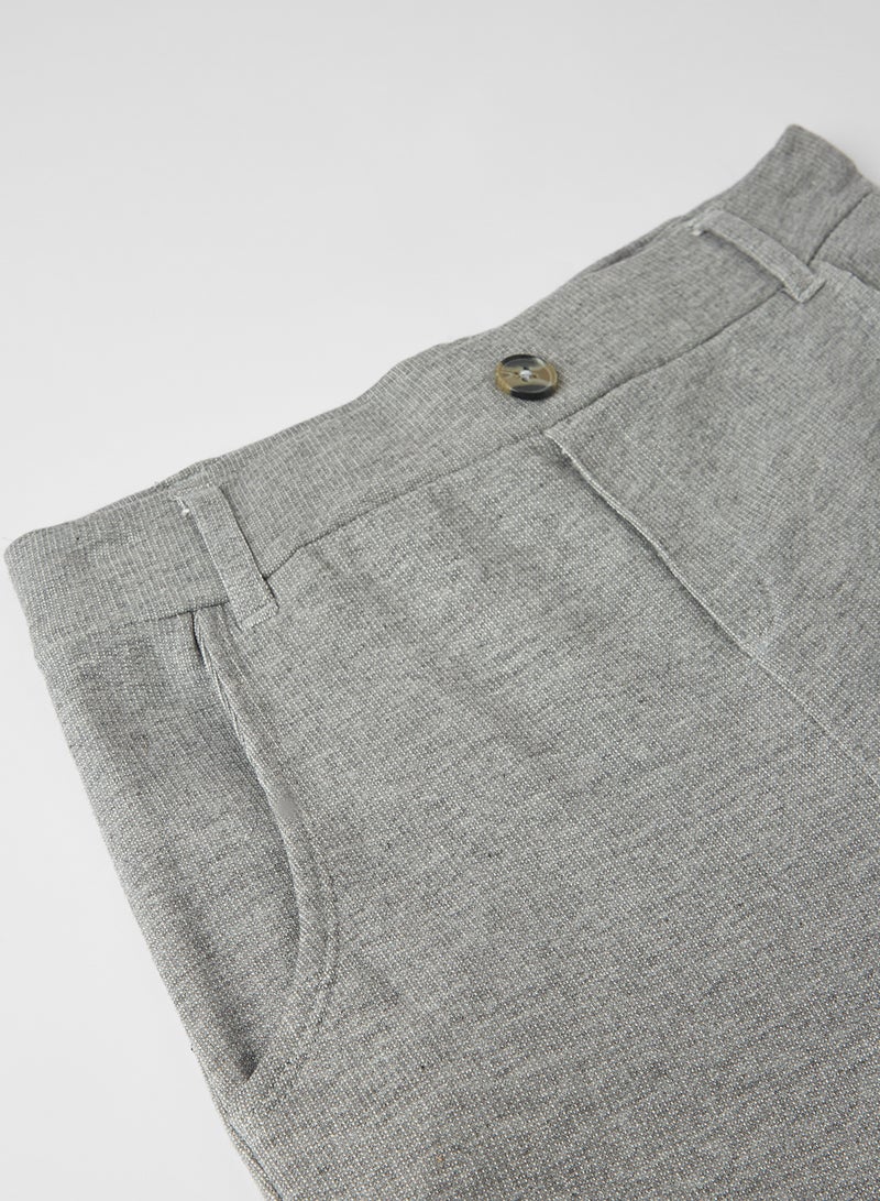 NAME IT Double Pocket Slim Fit Sweatpants Grey Melange  - Image 3