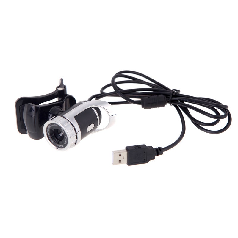 Generic - USB 2.0 50 Megapixel HD Camera Web Cam 360 Degree with MIC Clip-on for Desktop Skype Computer PC Laptop White - Image 1