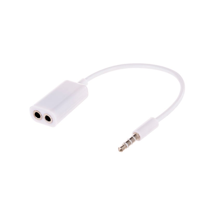 Generic - 3.5mm Jack Splitter 2 Female to 1 Male Headphone Microphone Cable Adapter Stereo Audio Plug Multicolour - Image 1