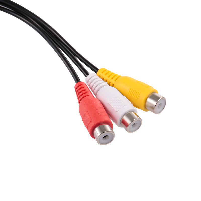 Generic - 3.5mm Jack to 3 RCA Audio Video Cable Male to 3 RCA Female Plugs High Quality AV Adapter Cable Multicolour - Image 1