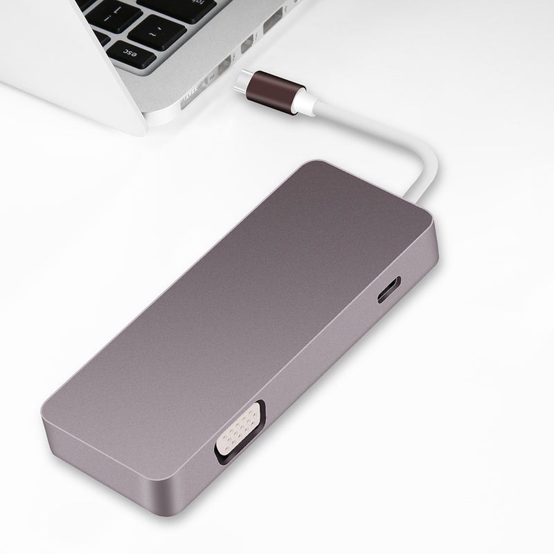 موزع منافذ USB Type C متعدد الوظائف 5 في 1 متعدد الألوان