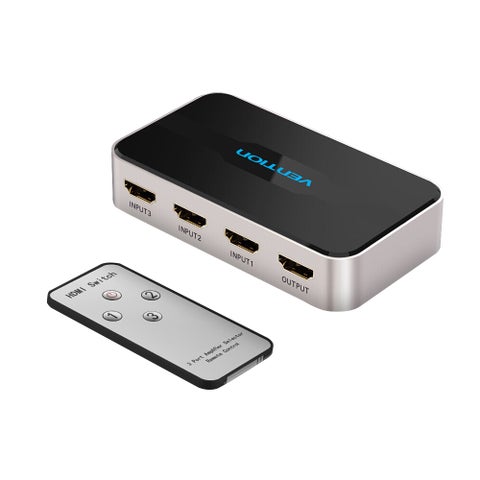 HDMI Switcher HDMI 3 in 1 Splitter with 4K Full HD 1080P 3D Effect TMDS and IR Remote Control Multicolour