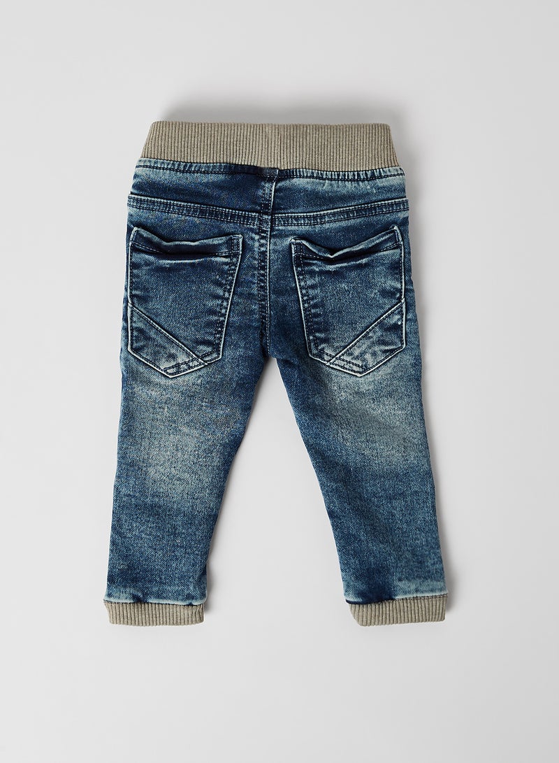 Dirkje - Elastic Waist Drawstring Regular Jeans Blue jeans - Image 1