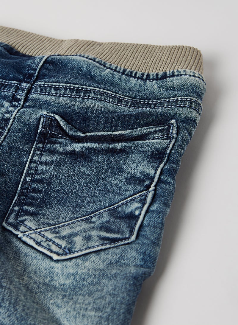 Dirkje - Elastic Waist Drawstring Regular Jeans Blue jeans - Image 1