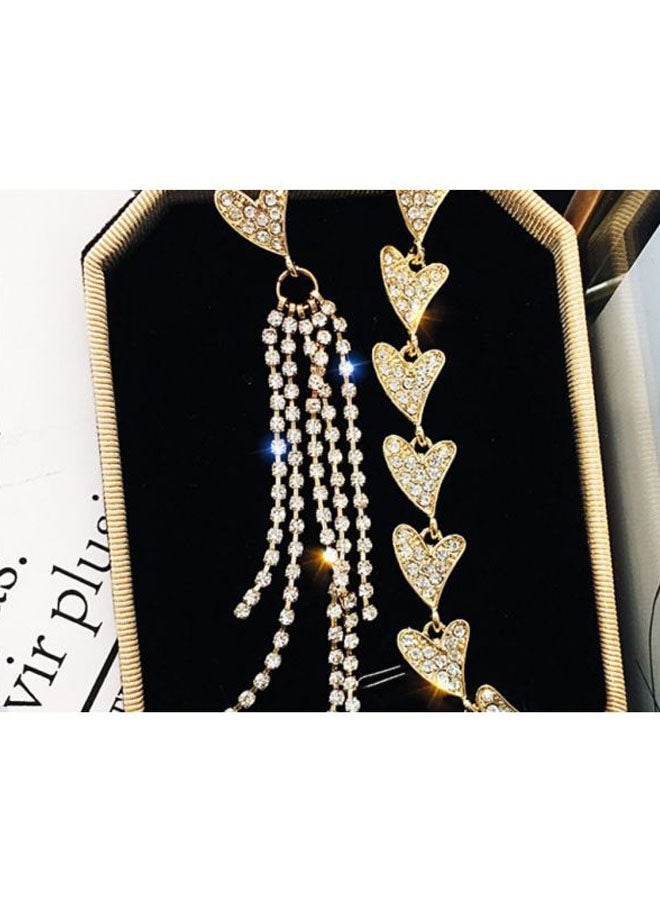 J&J Rhinestone Stone Studded Dangle Earrings  - Image 3