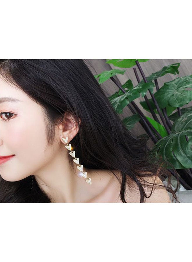 J&J Rhinestone Stone Studded Dangle Earrings  - Image 4