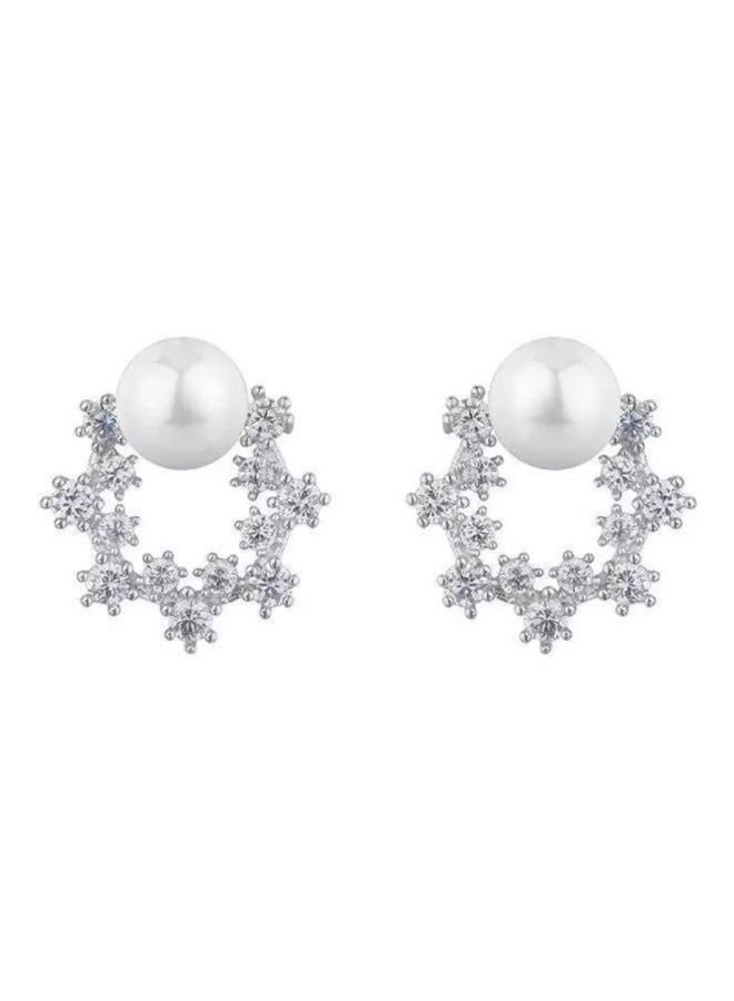 J&J - Pearl Flower Designed Earrings - Image 1