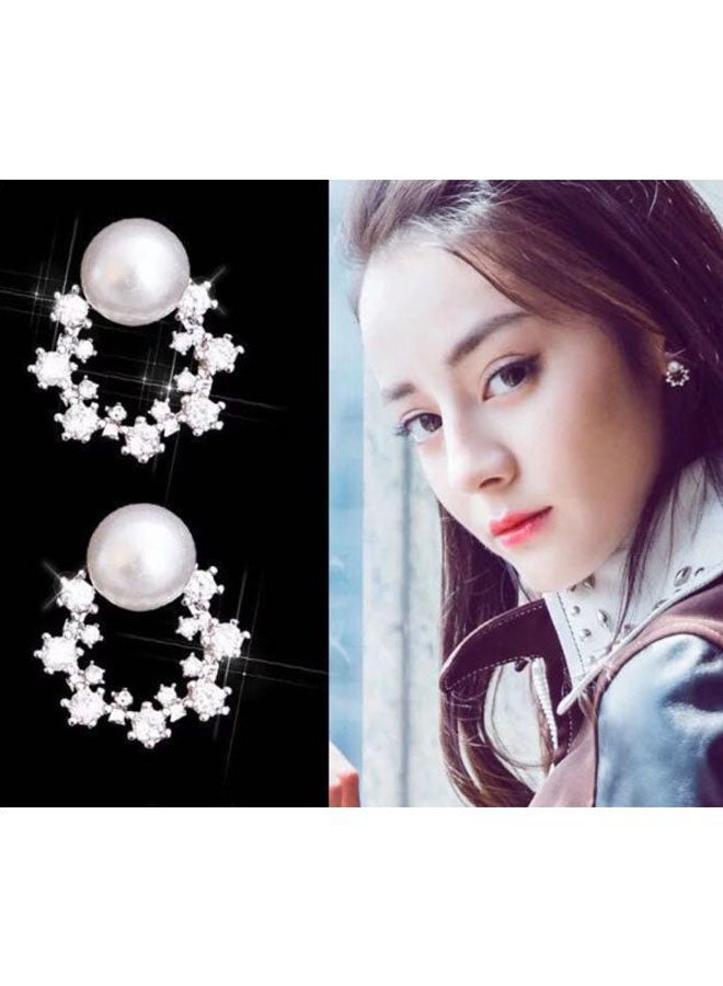 J&J - Pearl Flower Designed Earrings - Image 1