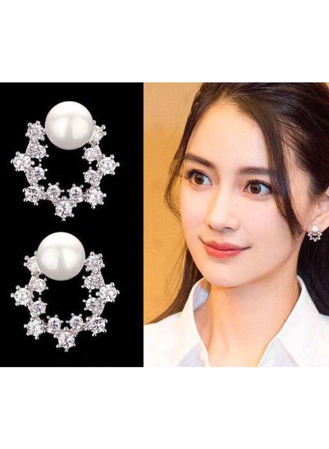 J&J - Pearl Flower Designed Earrings - Image 1