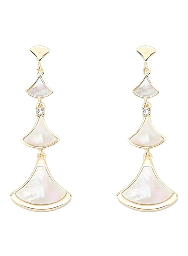 J&J - Fan Designed Tiered Dangle Earrings - Image 1