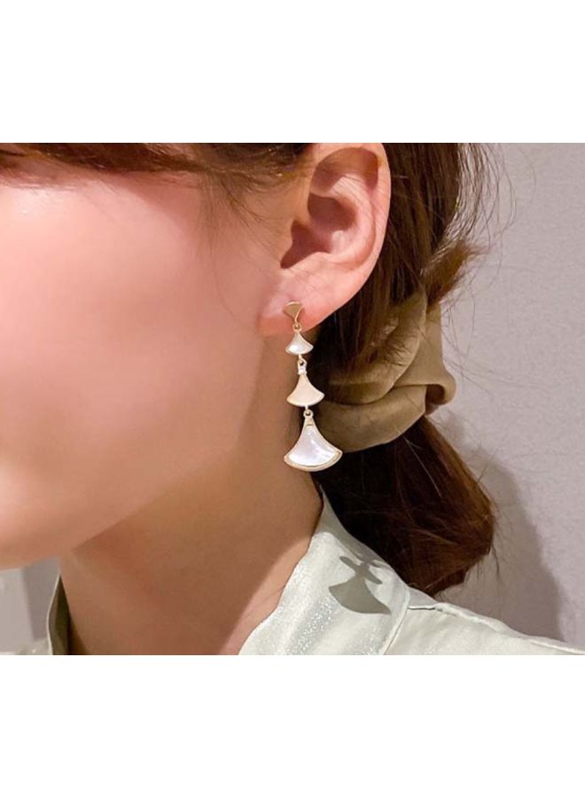 J&J - Fan Designed Tiered Dangle Earrings - Image 1