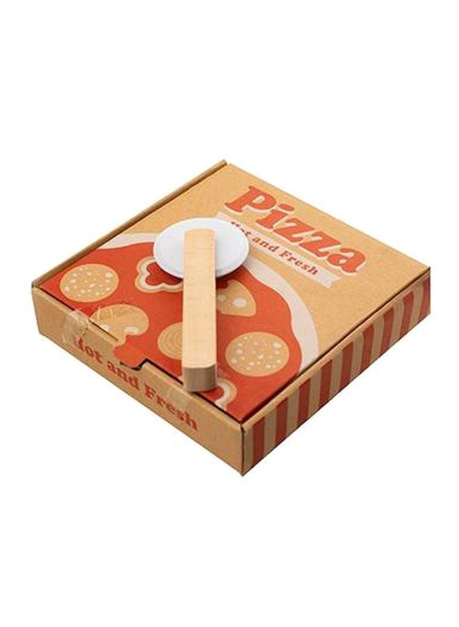 ايدو فن مجموعة لعب من الخشب بشكل بيتزا 20x7.3x20سم