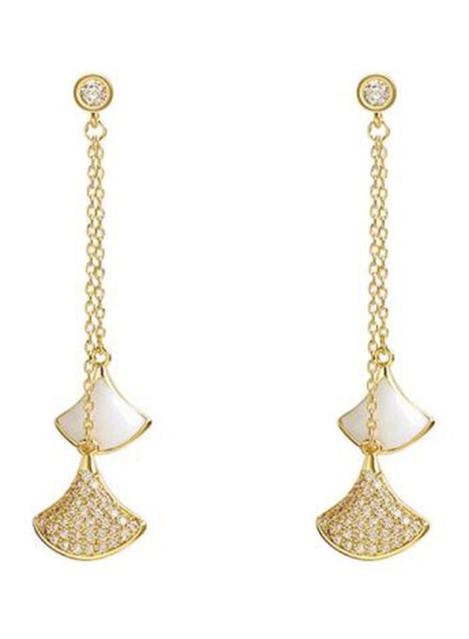 925 Sterling Silver Rhinestone Studded Tassel Earrings - v1605869213/N42447456A_1