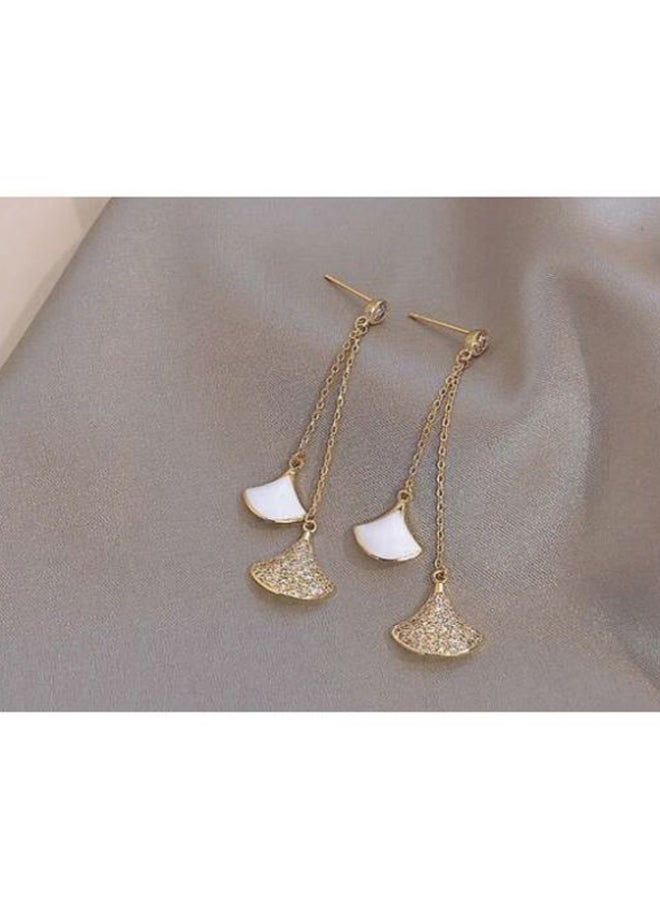 J&J 925 Sterling Silver Rhinestone Studded Tassel Earrings  - Image 2
