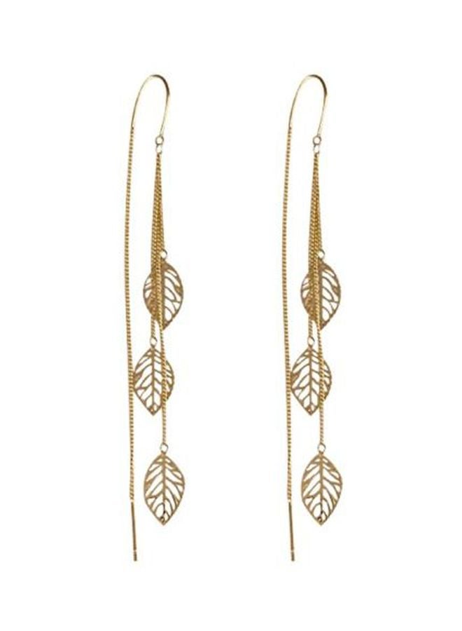 J&J - Leaf Tassel Cuff Earrings - Image 1