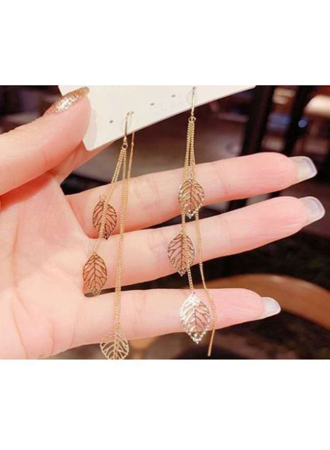 J&J - Leaf Tassel Cuff Earrings - Image 1