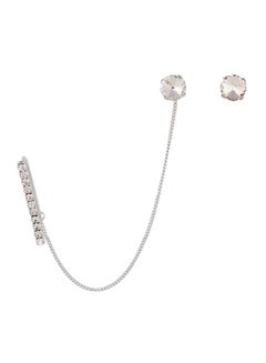 Stone Studded Chain Earrings