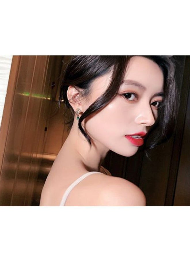 J&J - Stone Studded Chain Earrings - Image 1