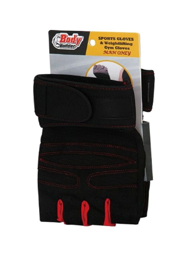 Body Builder Pair Of Anti-Slip Adjustable Weightlifting Gloves 10.6cm 