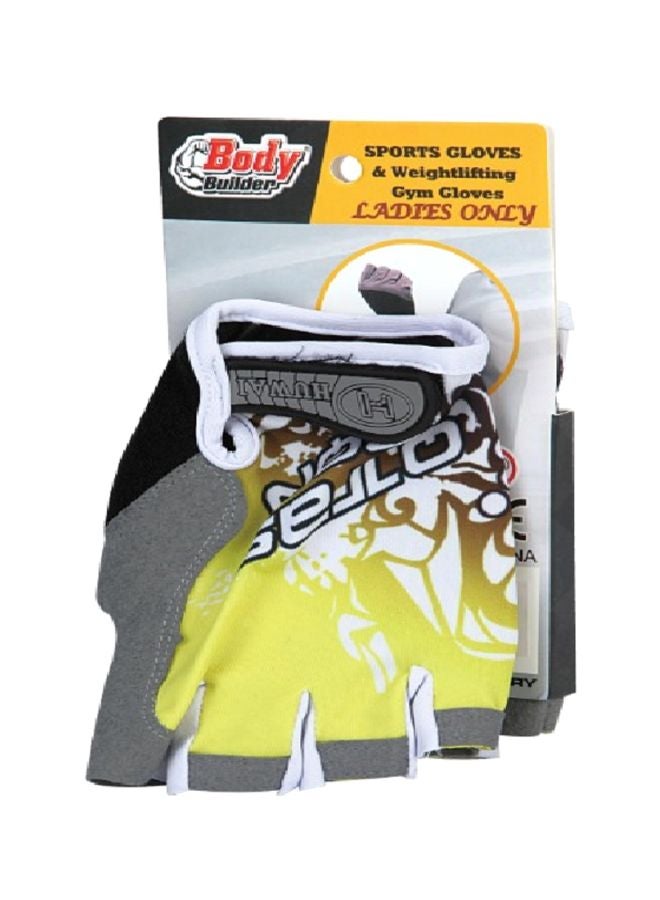 Body Builder Pair Of Anti-Slip Weightlifting Gloves 10.6cm 