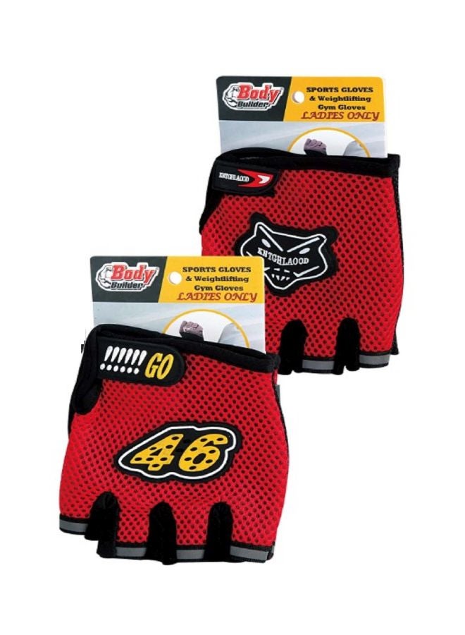 Body Builder Pair Of Weight Lifting Gloves 10.6x17.2x1.5cm 