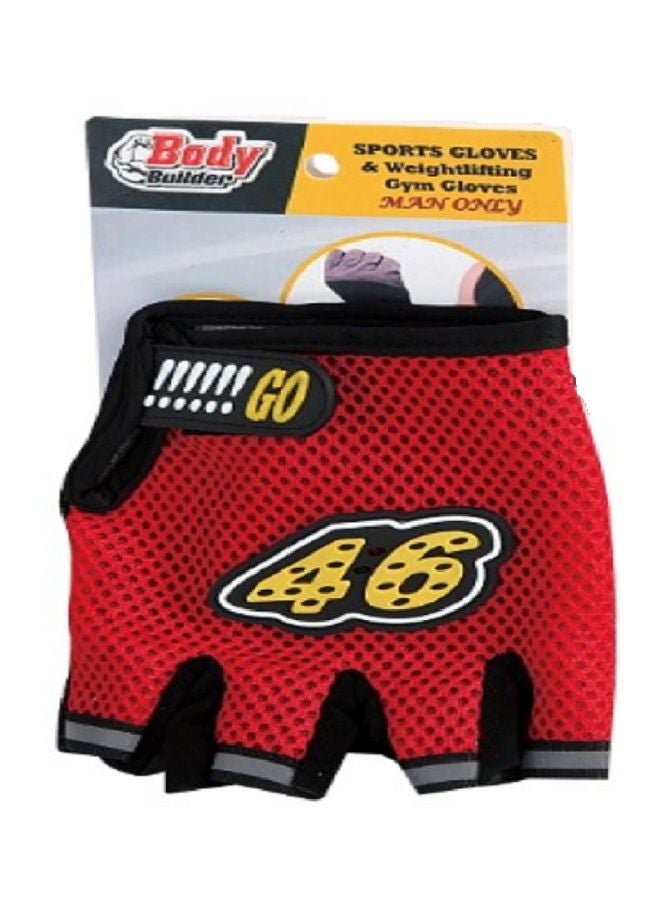 Body Builder Pair Of Weight Lifting Gloves 10.6x17.2x1.5cm 