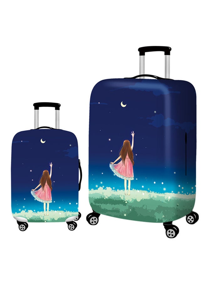 Printed Romantic Sky Luggage Cover Blue - Image 3