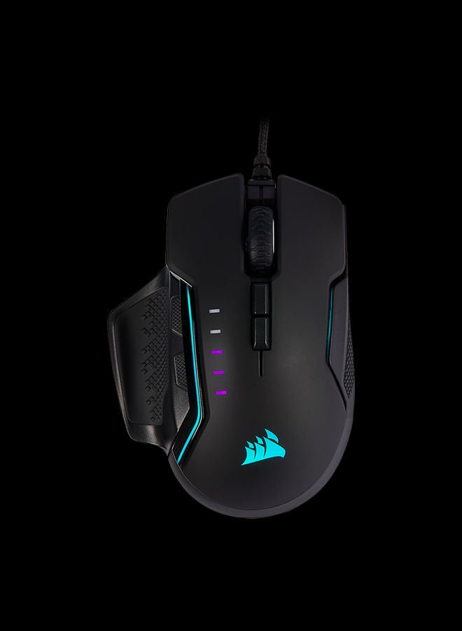 CORSAIR - Glaive Pro RGB Gaming Mouse Black/Blue - Image 1