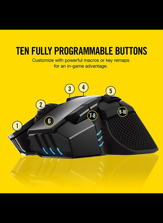 CORSAIR - Ironclaw Rgb Wireless Rechargeable Gaming Mouse Black - Image 1
