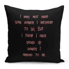 Generic Quote Printed Pillow Black/Pink 16x16inch  - Image 1