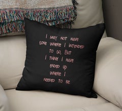 Generic Quote Printed Pillow Black/Pink 16x16inch  - Image 2
