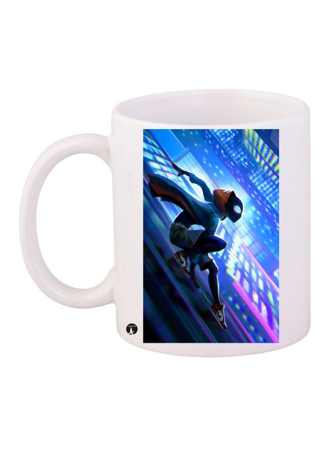 بي بي مج قهوة بطبعة على شكل سبايدرمان أبيض/أزرق/وردي