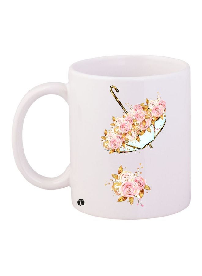 BP Floral Printed Coffee Mug White/Blue/Pink