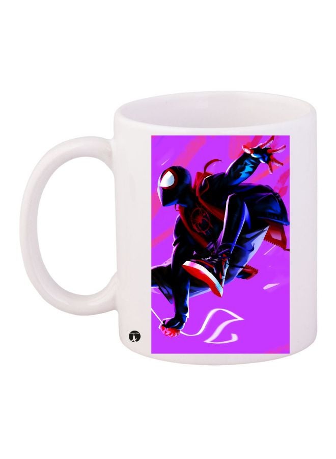 بي بي مج قهوة بطبعة على شكل سبايدرمان أبيض/أسود/وردي