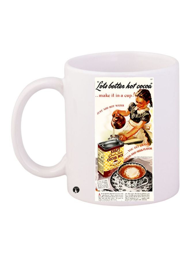 BP Girl Printed Coffee Mug White/Black/Beige