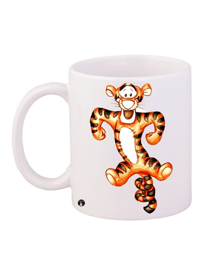 BP Tiger Printed Coffee Mug White/Yellow/Black