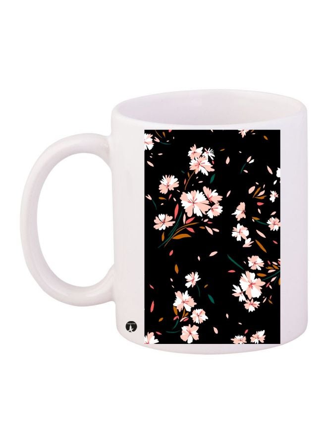 BP Floral Printed Coffee Mug White/Black/Pink