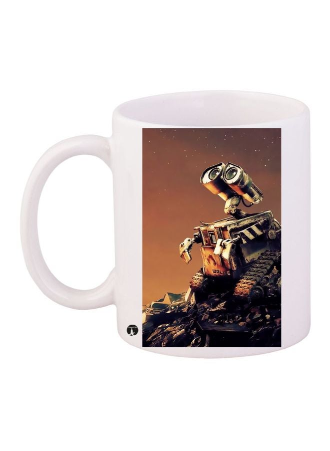 BP Wall-E Printed Coffee Mug White/Brown/Black
