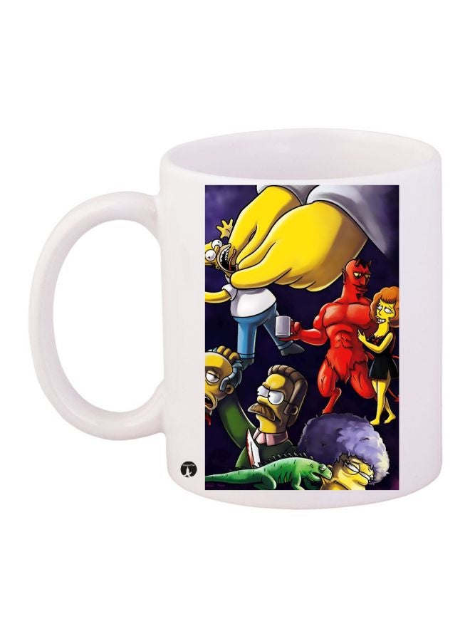 بي بي مج قهوة بطبعة مستوحاة من مسلسل "The Simpsons" أبيض/أسود/أخضر