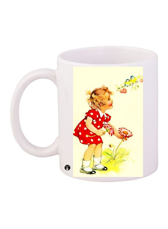 BP Girl Printed Coffee Mug White/Beige/Red