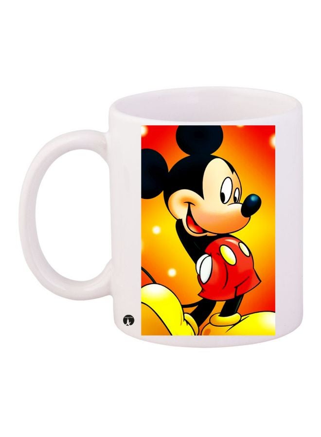 BP Mickey Mouse Printed Coffee Mug White/Orange/Black