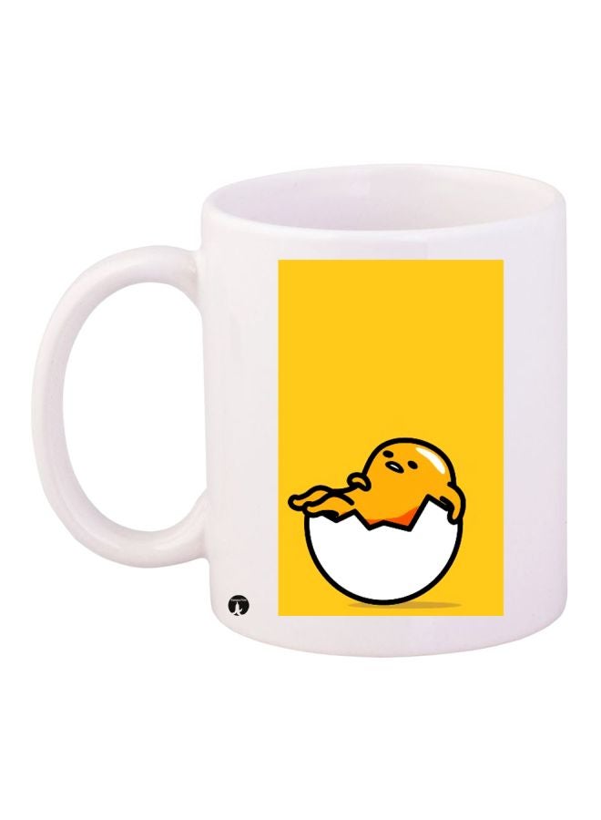 Cartoon Printed Coffee Mug White/Yellow/Black