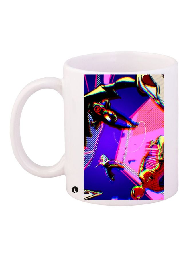 BP Spider Man Printed Coffee Mug White/Purple/Red