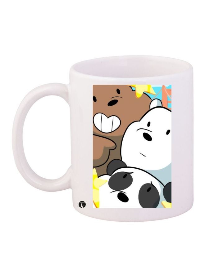 بي بي قدح قهوة مطبوع عليه صورة دب أبيض/بني