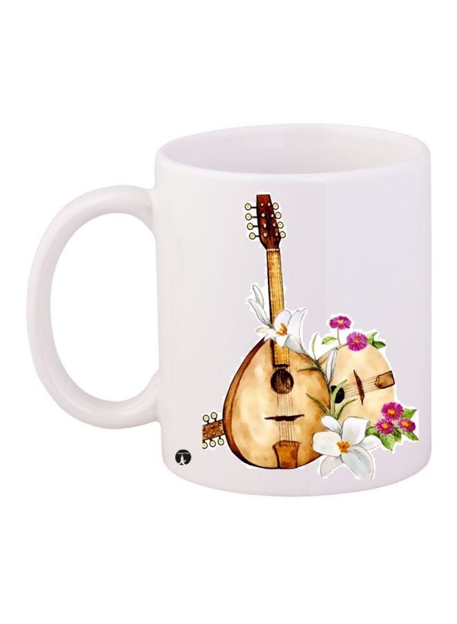 BP Lute Printed Coffee Mug White/Brown